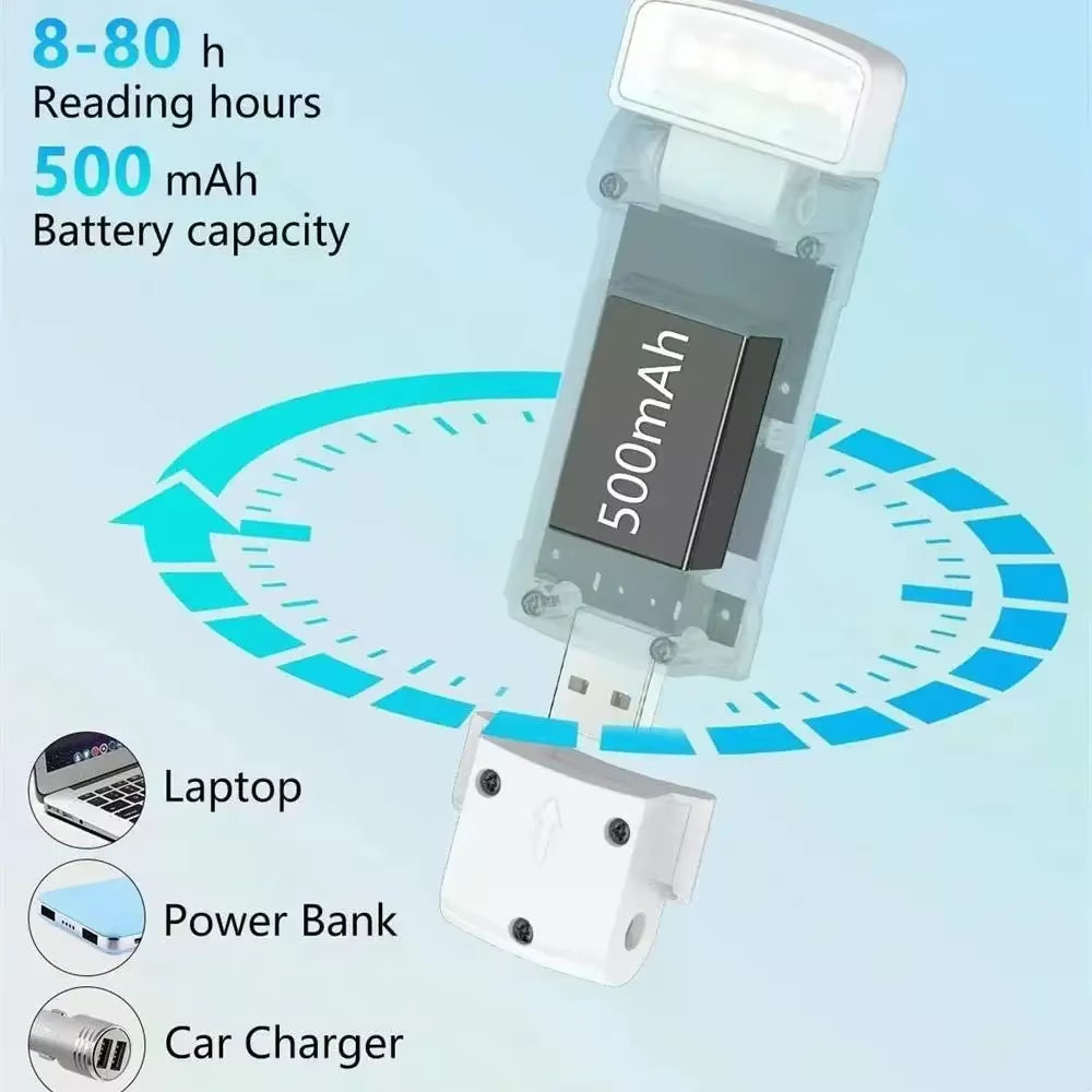 Mini Rechargeable Reading Light with Timer