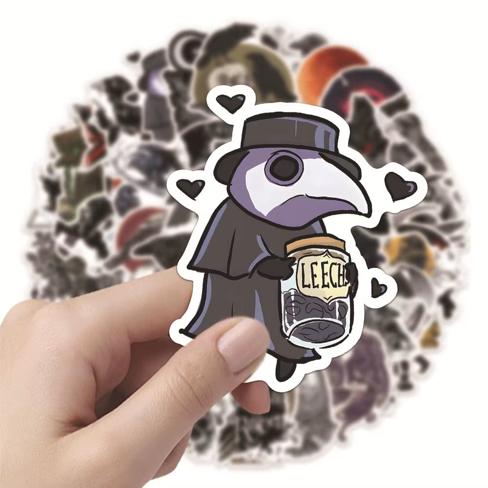 50Pcs Dark Crow Doodle Sticker
