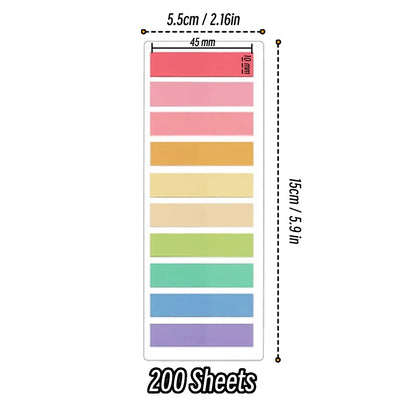 2400 Transparent Colorful Index Sticky Notes