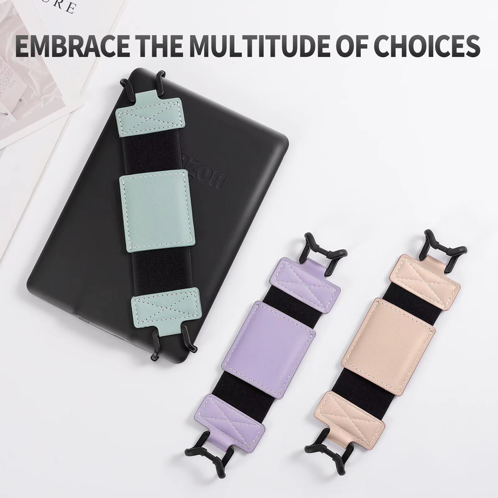 Hand Strap for 6-8" Kindle Tablet -Kindle/Kobo/Voyaga/Lenovo/Sony Kindle E-Book Tablet,Black High-Elasticity