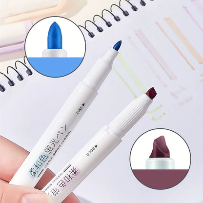 5 Colors Double Headed Fluorescent Highlighter Pen Set