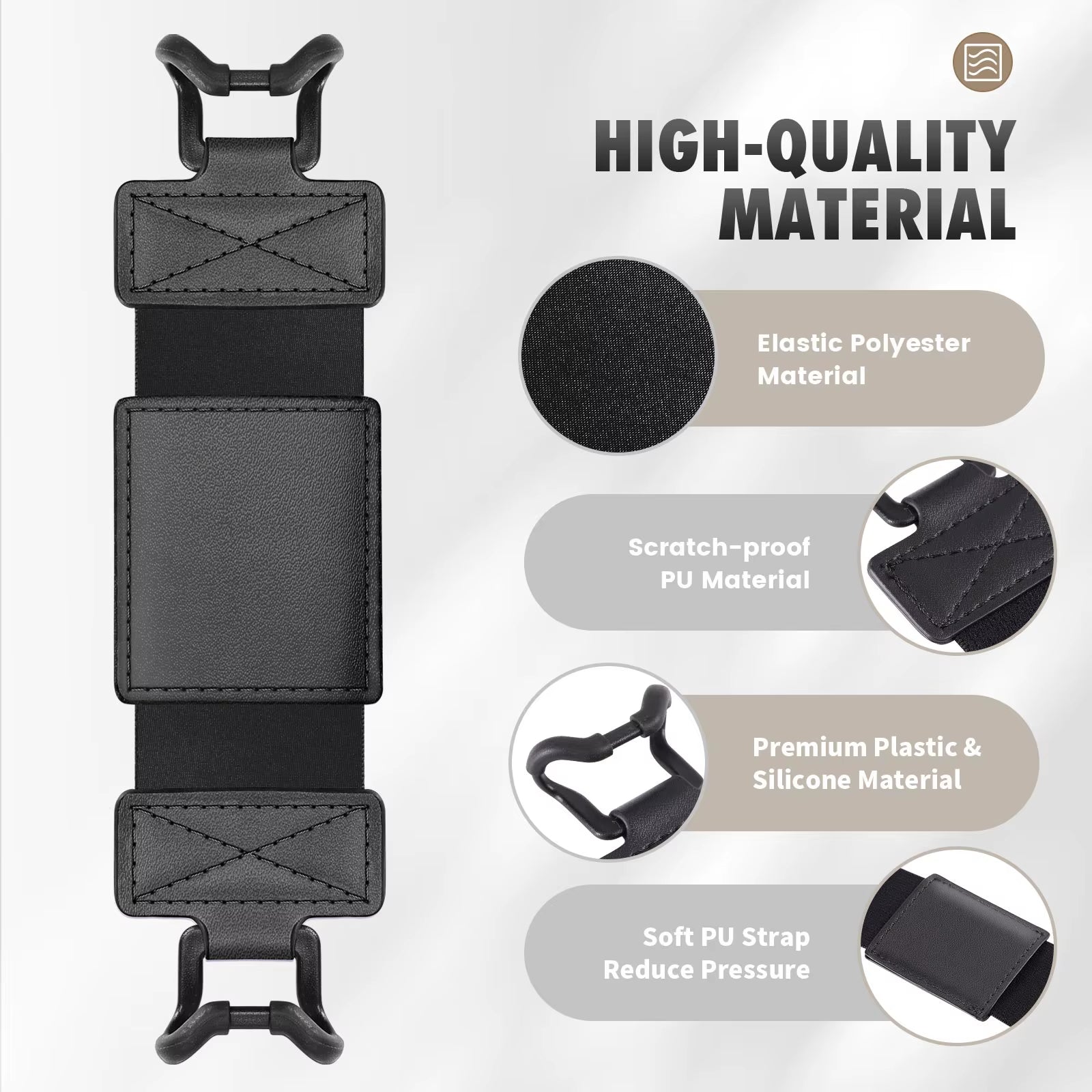 Hand Strap for 6-8" Kindle Tablet -Kindle/Kobo/Voyaga/Lenovo/Sony Kindle E-Book Tablet,Black High-Elasticity