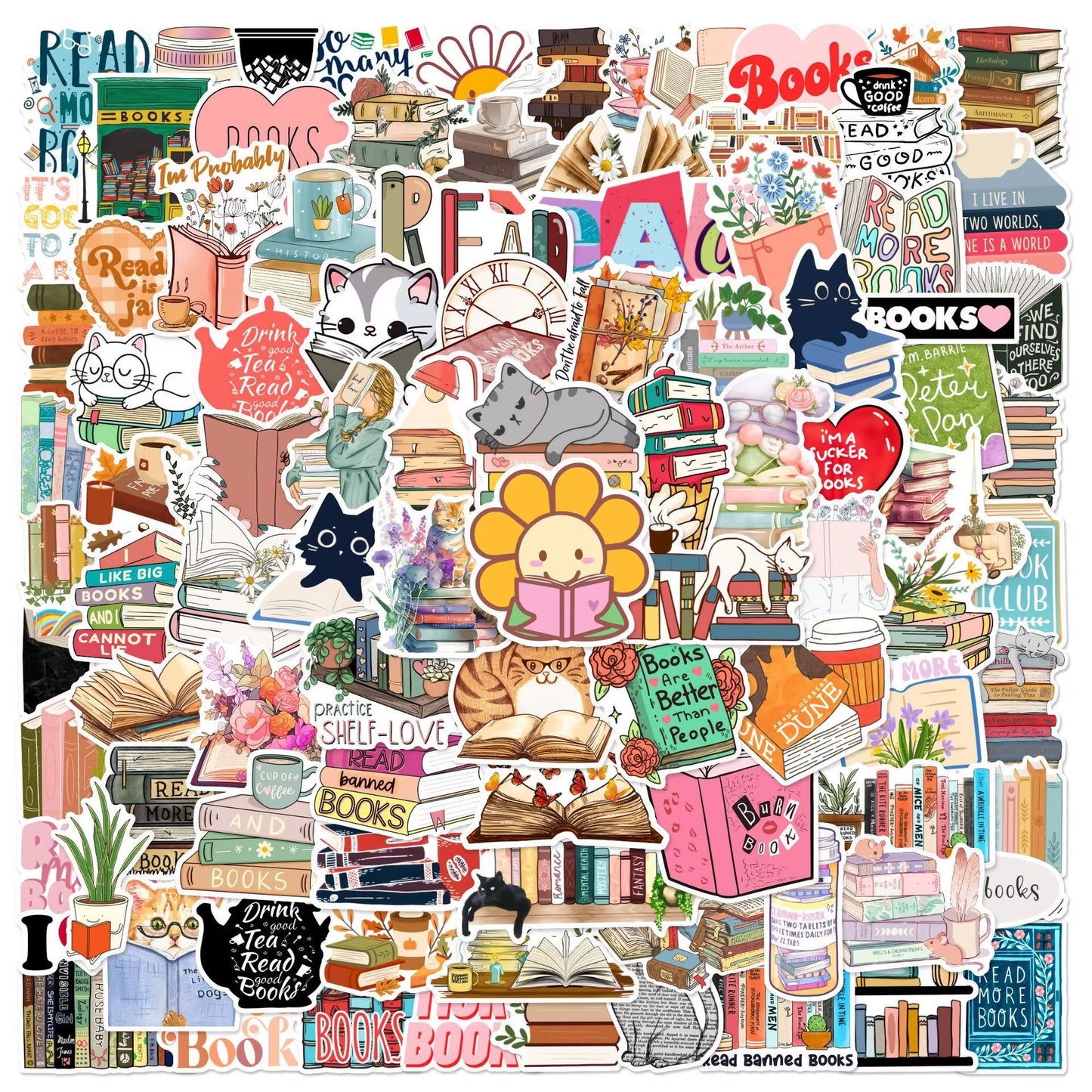 10/50/100Pcs Mix Smut Dark Romance Bookish Reading Stickers