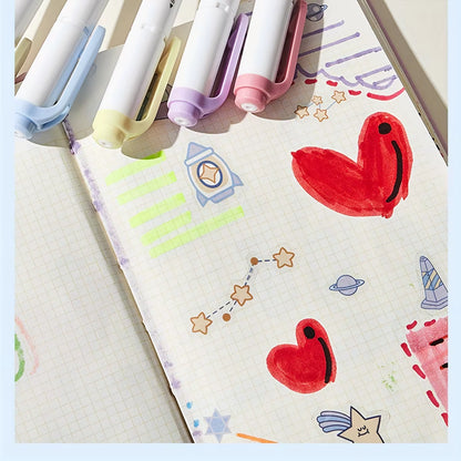 5 Colors Double Headed Fluorescent Highlighter Pen Set