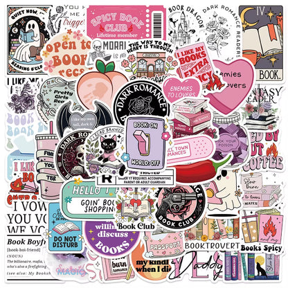 10/50/100Pcs Smutty Dark Romance Bookish Stickers Kindle Spicy Reader 