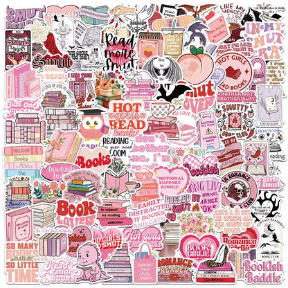10/50/100Pcs Mix Smut Dark Romance Bookish Reading Stickers