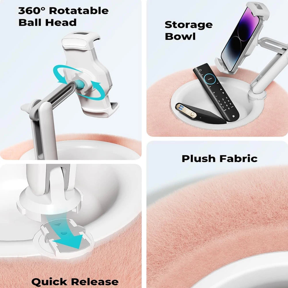 Transform Your Viewing Experience with the New 2025 Adjustable Plush Pillow Tablet and Phone Stand – Perfect for Streaming, Video Chats, and Relaxation!