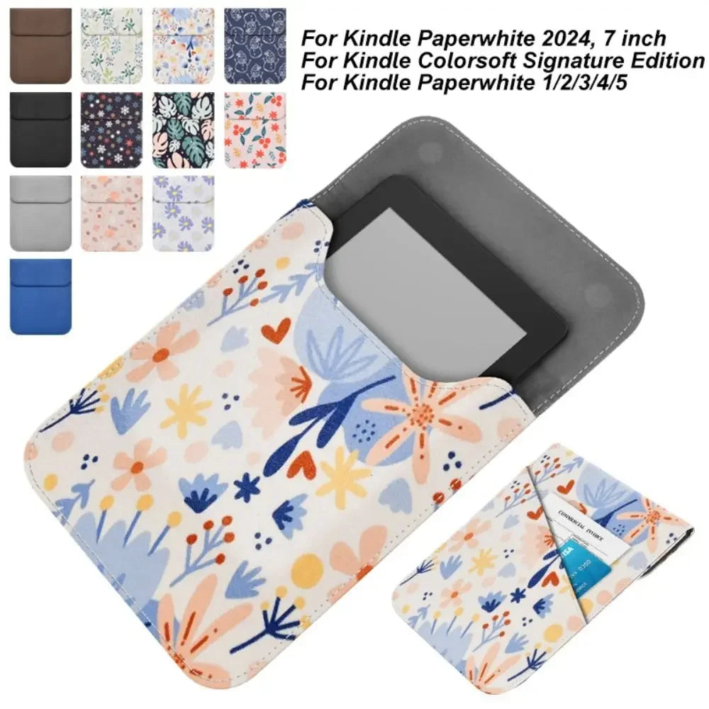 Anti Scratch 6/6.8/7 Inch Storage Bag Wear Resistant Leather E-Reader Case Universal Ultra Slim for Kindle/Boox/Kobo