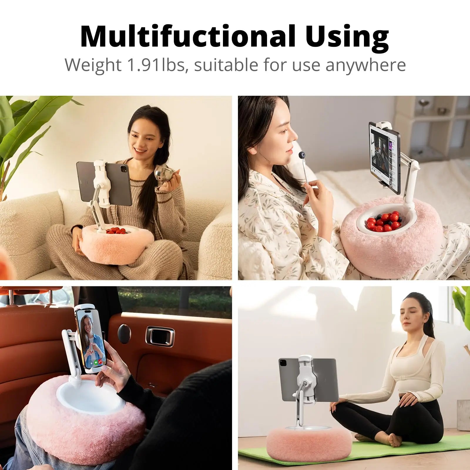 Transform Your Viewing Experience with the New 2025 Adjustable Plush Pillow Tablet and Phone Stand – Perfect for Streaming, Video Chats, and Relaxation!