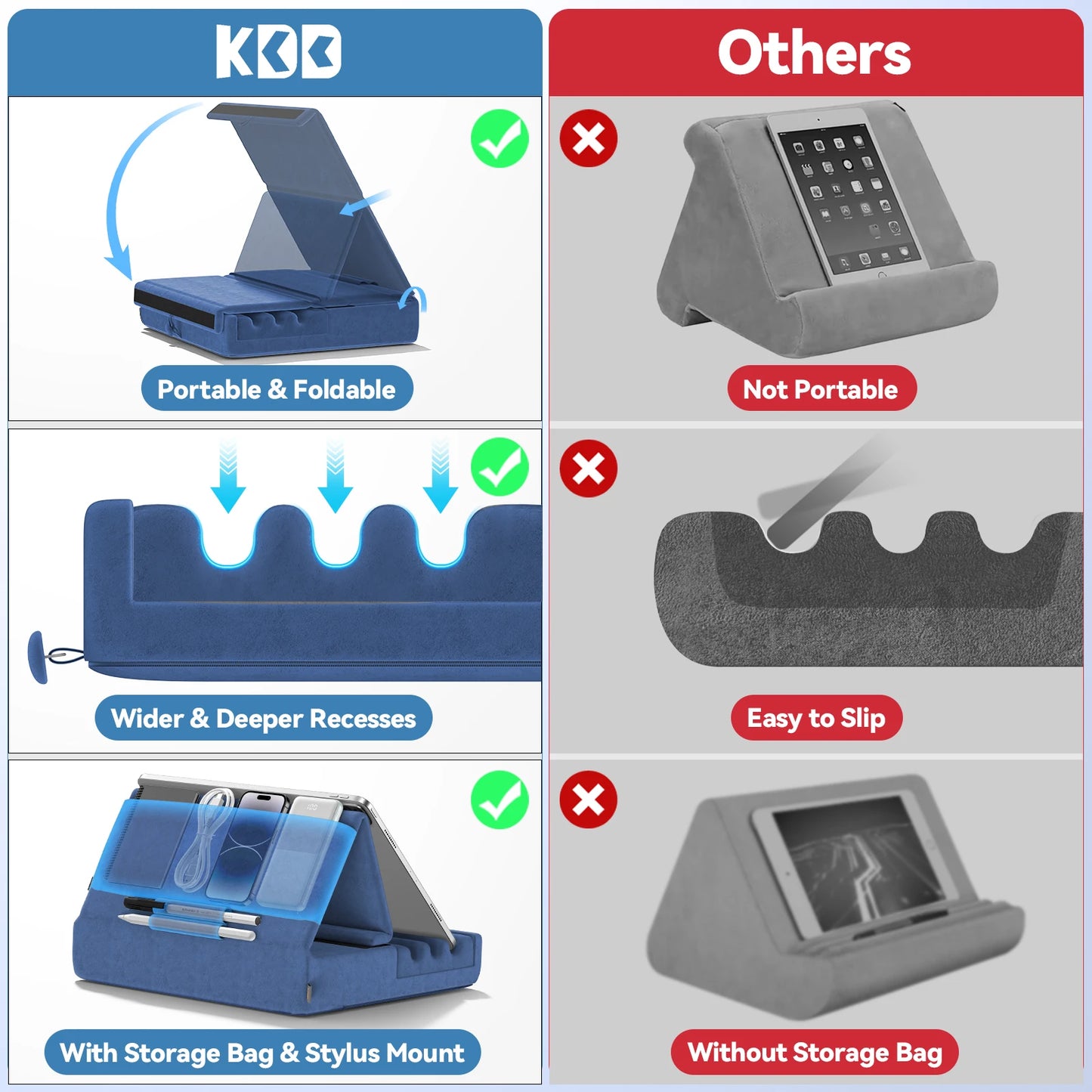 Tablet Pillow Adjustable Holder