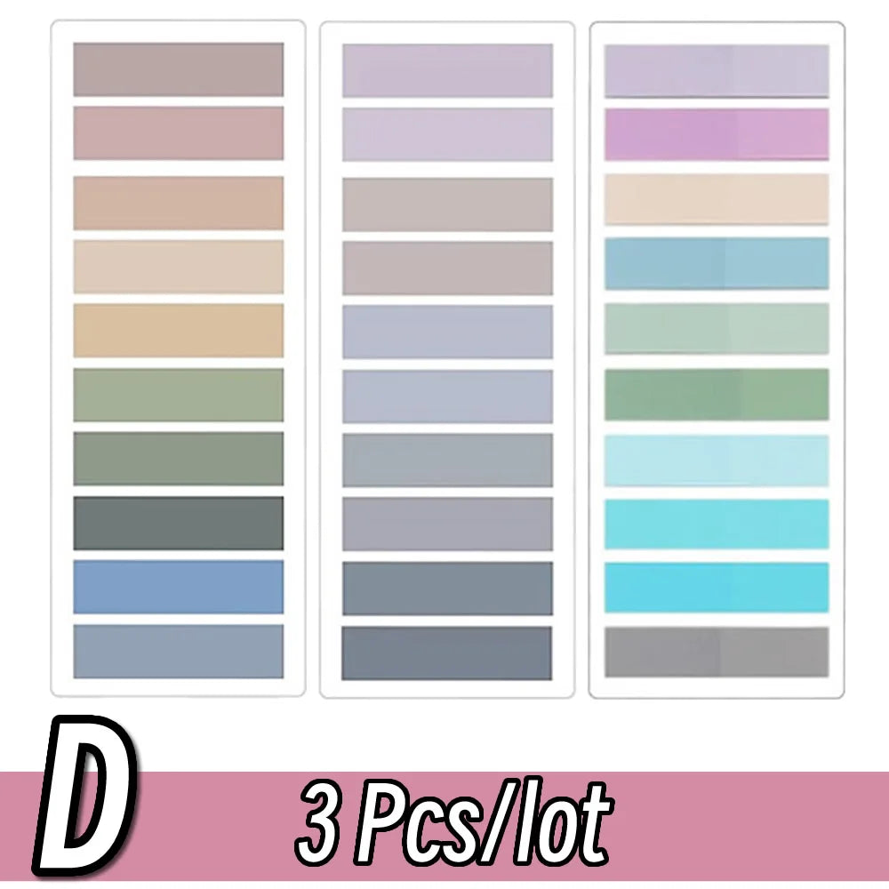 2400 Transparent Colorful Index Sticky Notes