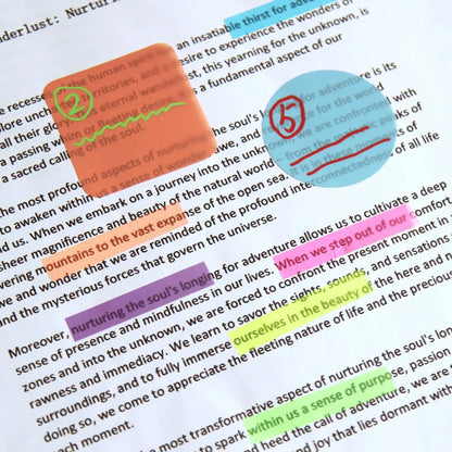 2400 Transparent Colorful Index Sticky Notes