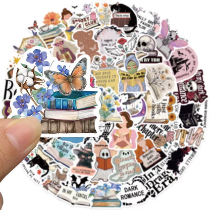 10/50Pcs Gothic Dark Romance Bookish Spice Reader Girls Reading Stickers Aesthetic DIY Bike Phone Laptop Diary Kindle Sticker